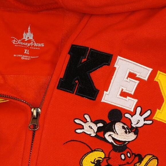 Disney Mickey Mouse NEW Women's Red Zip Up Embroidered Hoodie - XL - New WOW! - Picture 3 of 5